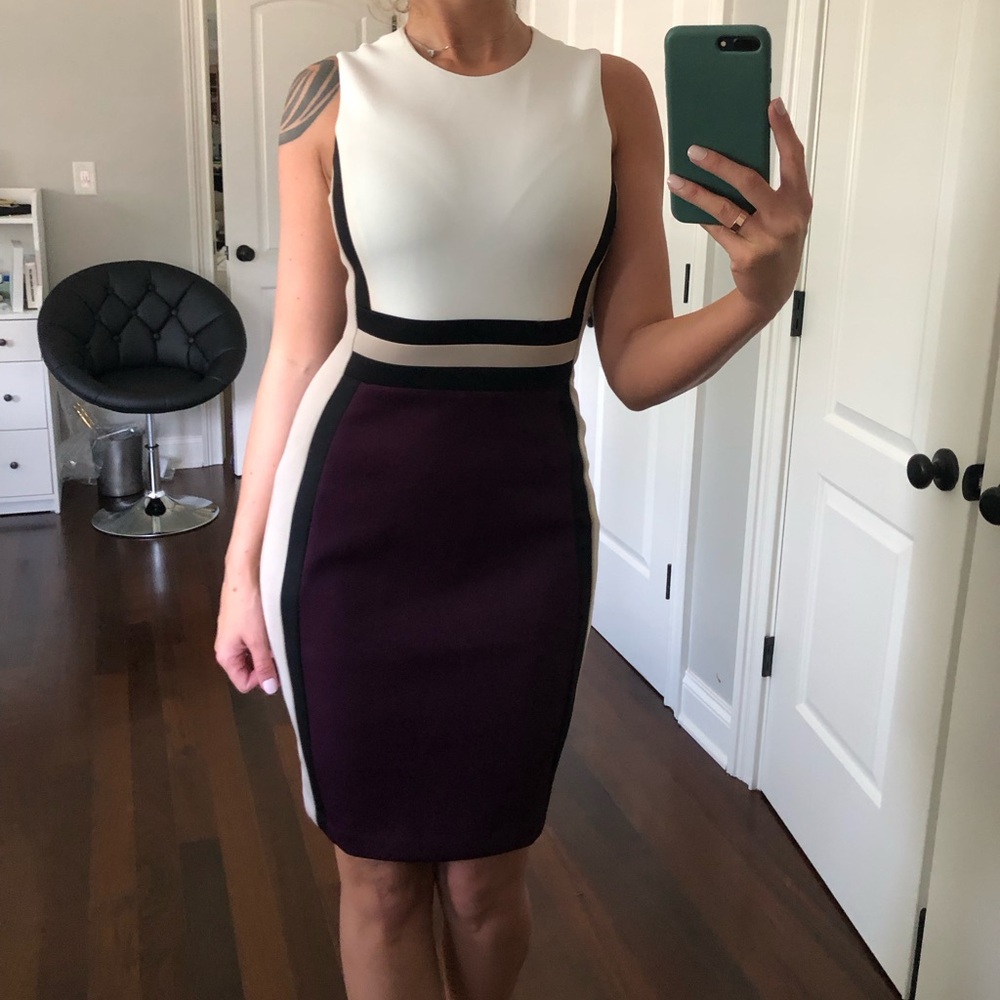 Colorblocked Sheath Dress by Calvin Klein - Size 2